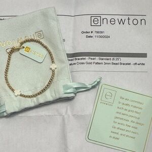 Newton Gold Bracelet with White Cross Charms